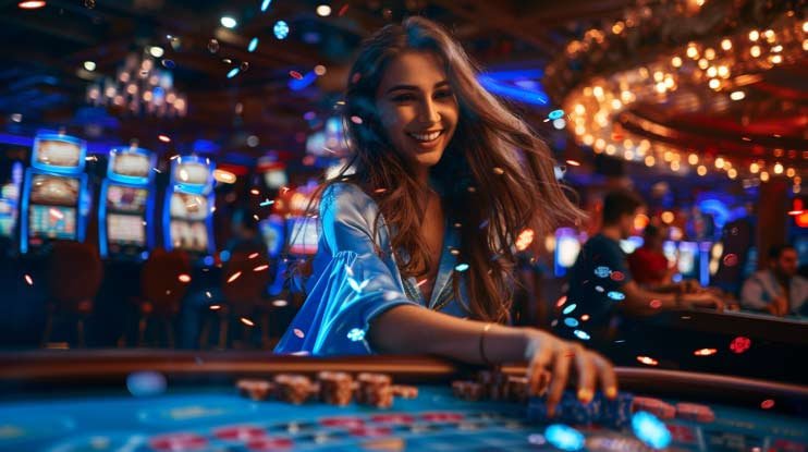Neon casino entrance image introducing 4999 bet homepage experience